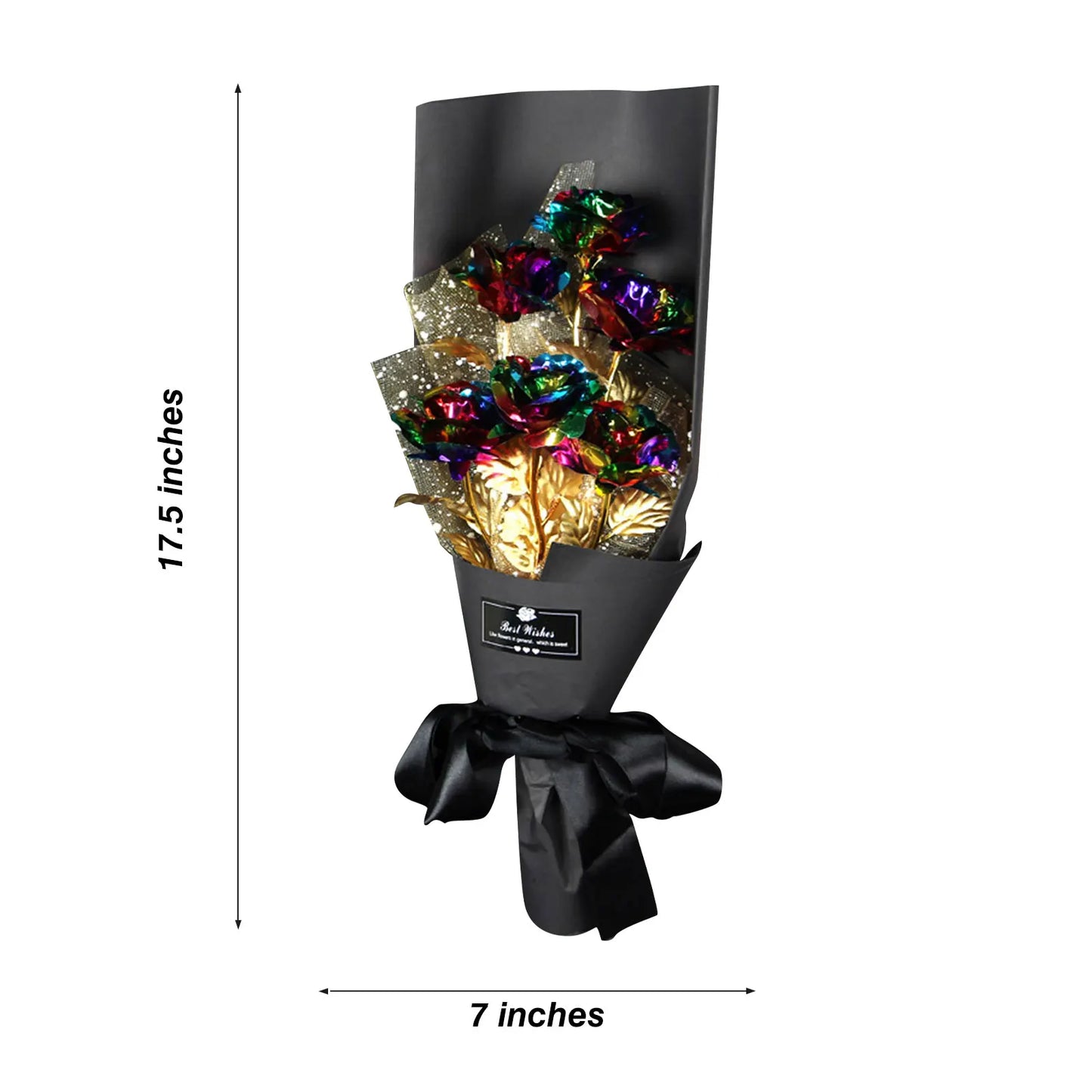 24K Foil Plated Gold Rose Bouquet