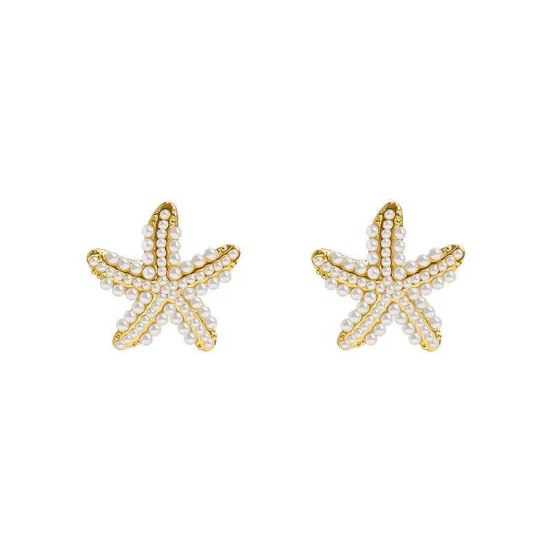 Elegant Starfish pearl Earrings