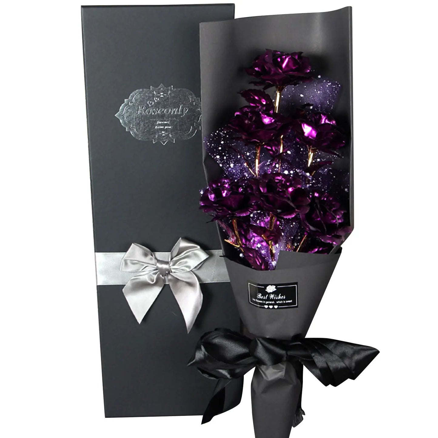 24K Foil Plated Gold Rose Bouquet