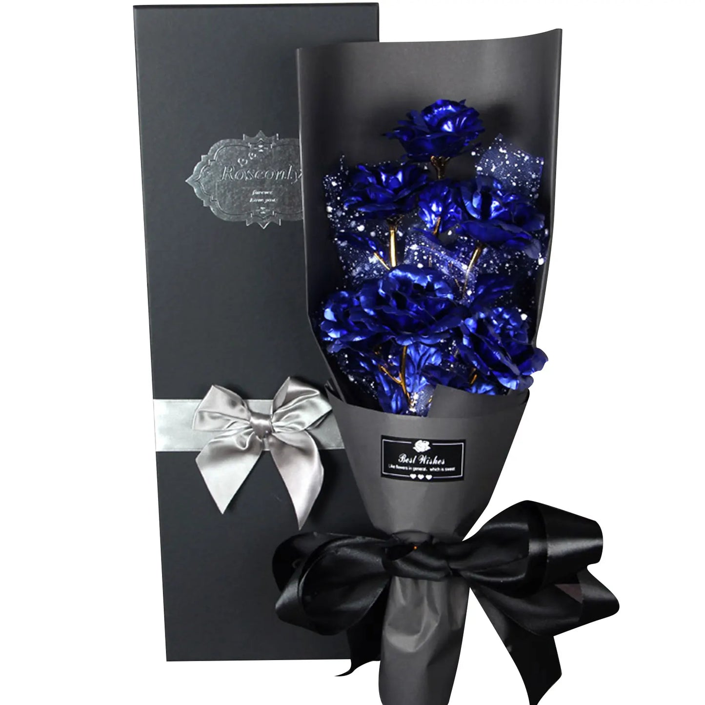 24K Foil Plated Gold Rose Bouquet