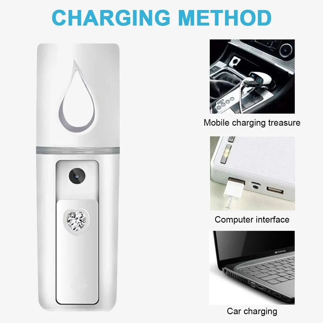 20ml Face Steamer Air Humidifier Portable Facial Sprayer Nebulizer Hydrating Anti-aging Mini Nano Wrinkle Women Beauty Skin Care