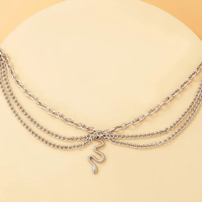 Sexy Multi-layer Anklet with a Starfish Heart Shell or snake