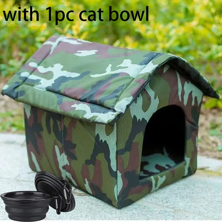 Collapsible Outdoor Pet Shelter that’s Waterproof Cold and Windproof Scratch-Resistant House