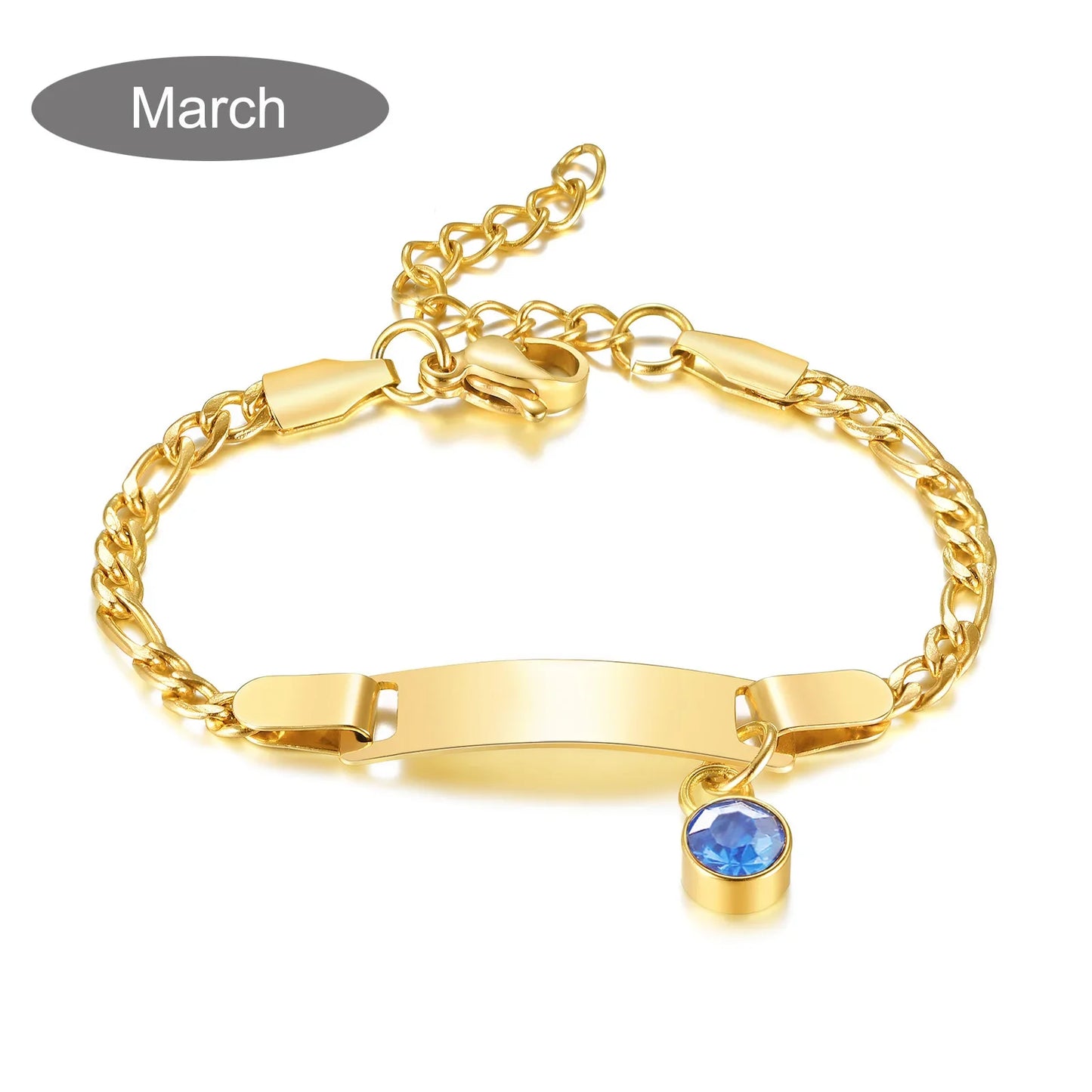 Personalized Birthstone Charm Bracelet
