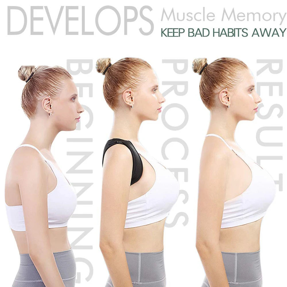 Adjustable Back Shoulder Posture Corrector Belt, Spine Support
