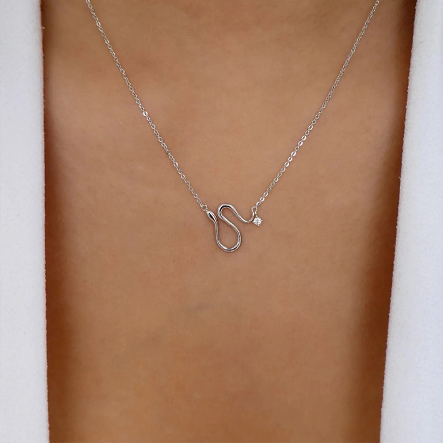 Retro Snake Pendant Necklace Chain for Women