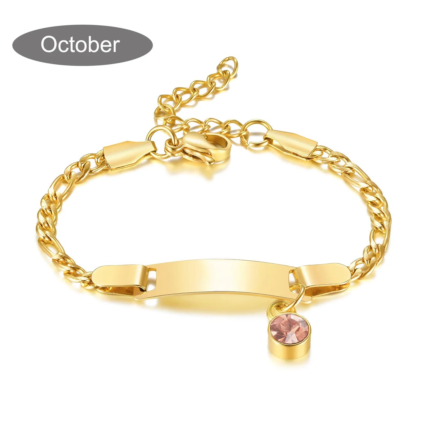 Personalized Birthstone Charm Bracelet