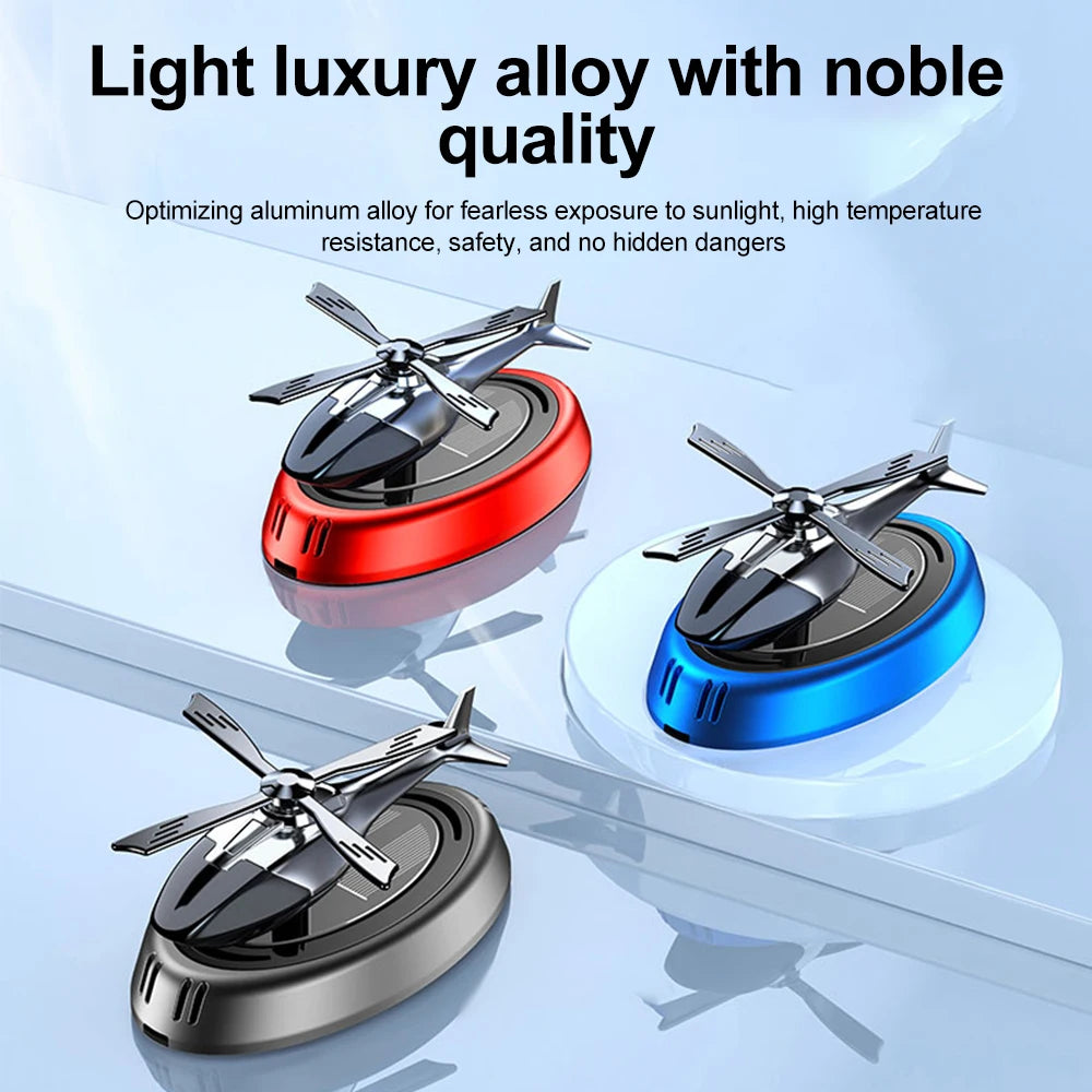 Solar Powered Rotation Helicopter Solar Aromatherapy Car Air Freshener