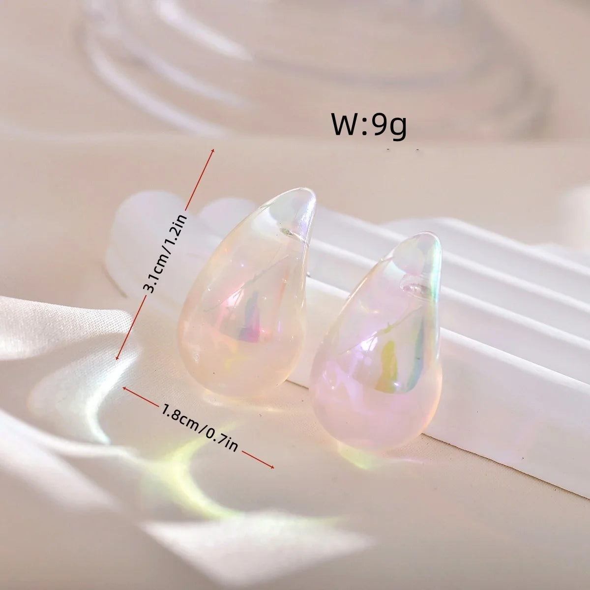 Thick Colorful Teardrop Earrings