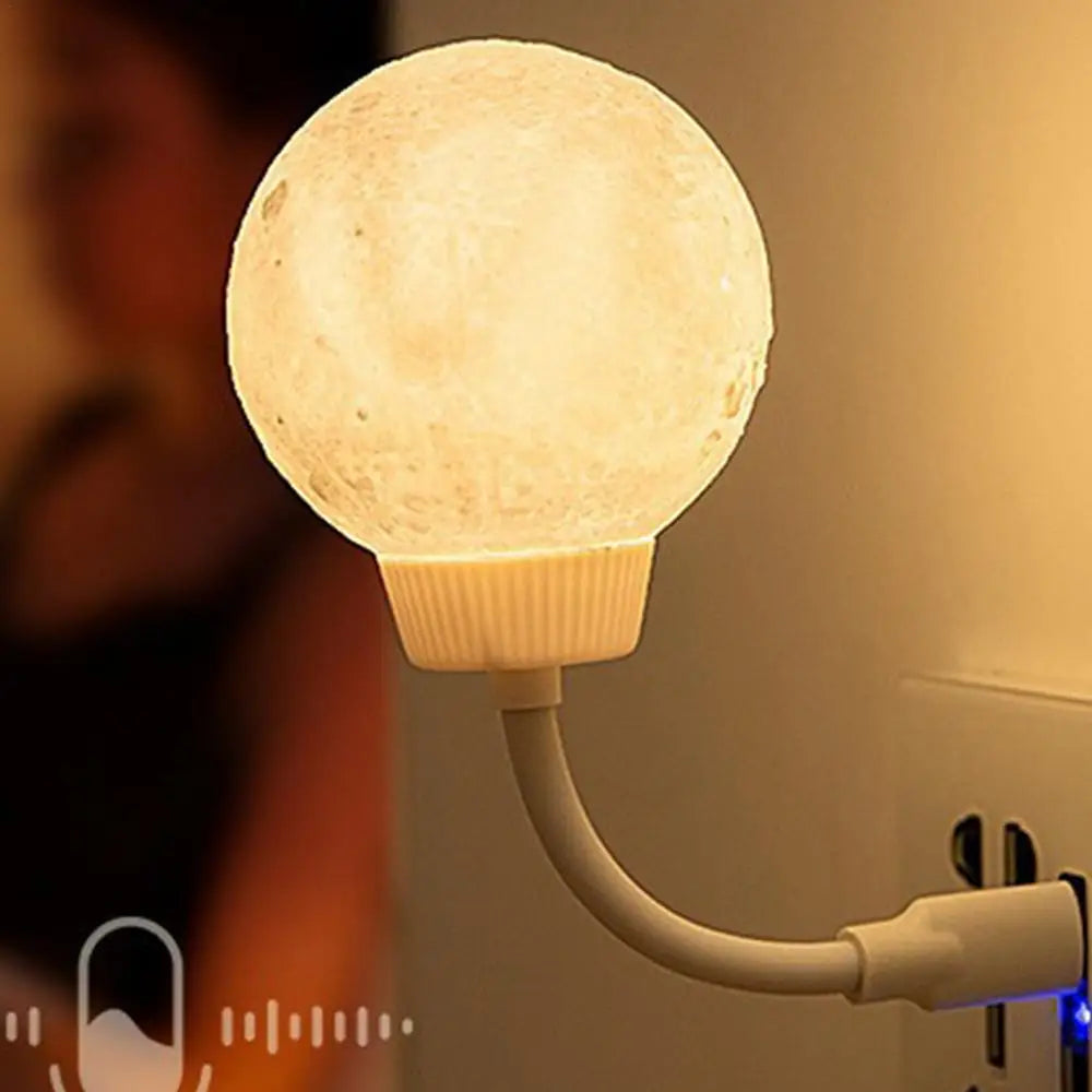 Desk Lamp Voice Activated Moon Table LED Lamp With Timer