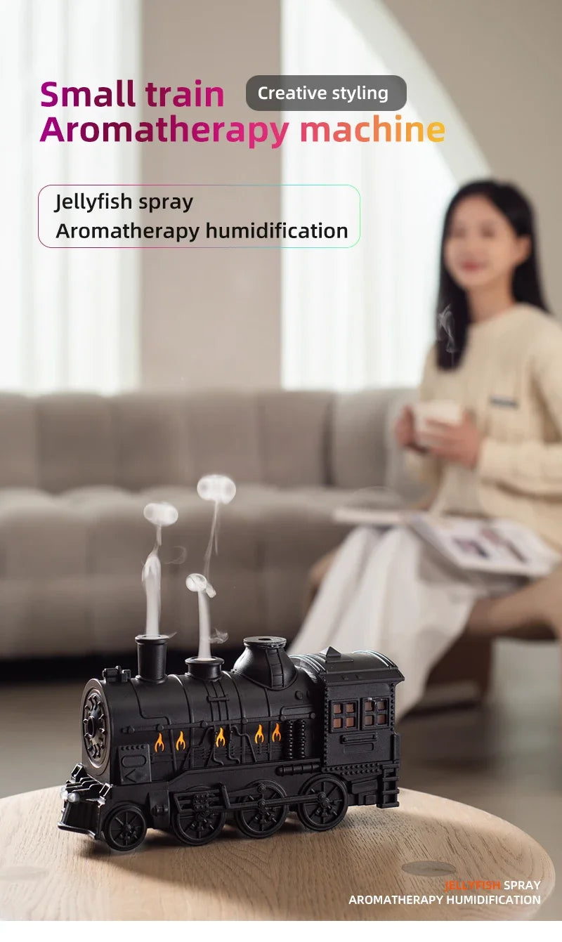 Train Air Humidifier Ultrasonic Aromatherapy Diffuser USB Fragrance Essential Oil