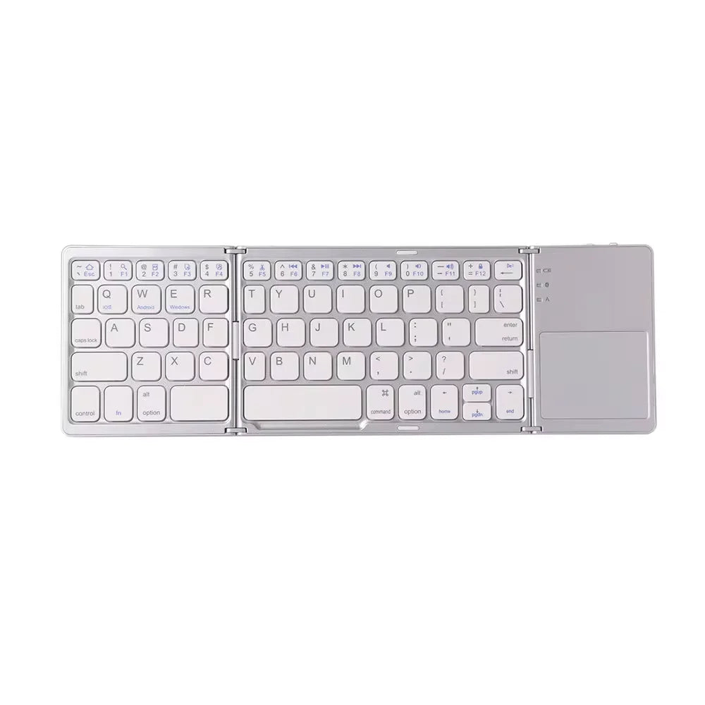 Folding Bluetooth Keyboard with Touchpad for IOS, Android, Windows Office