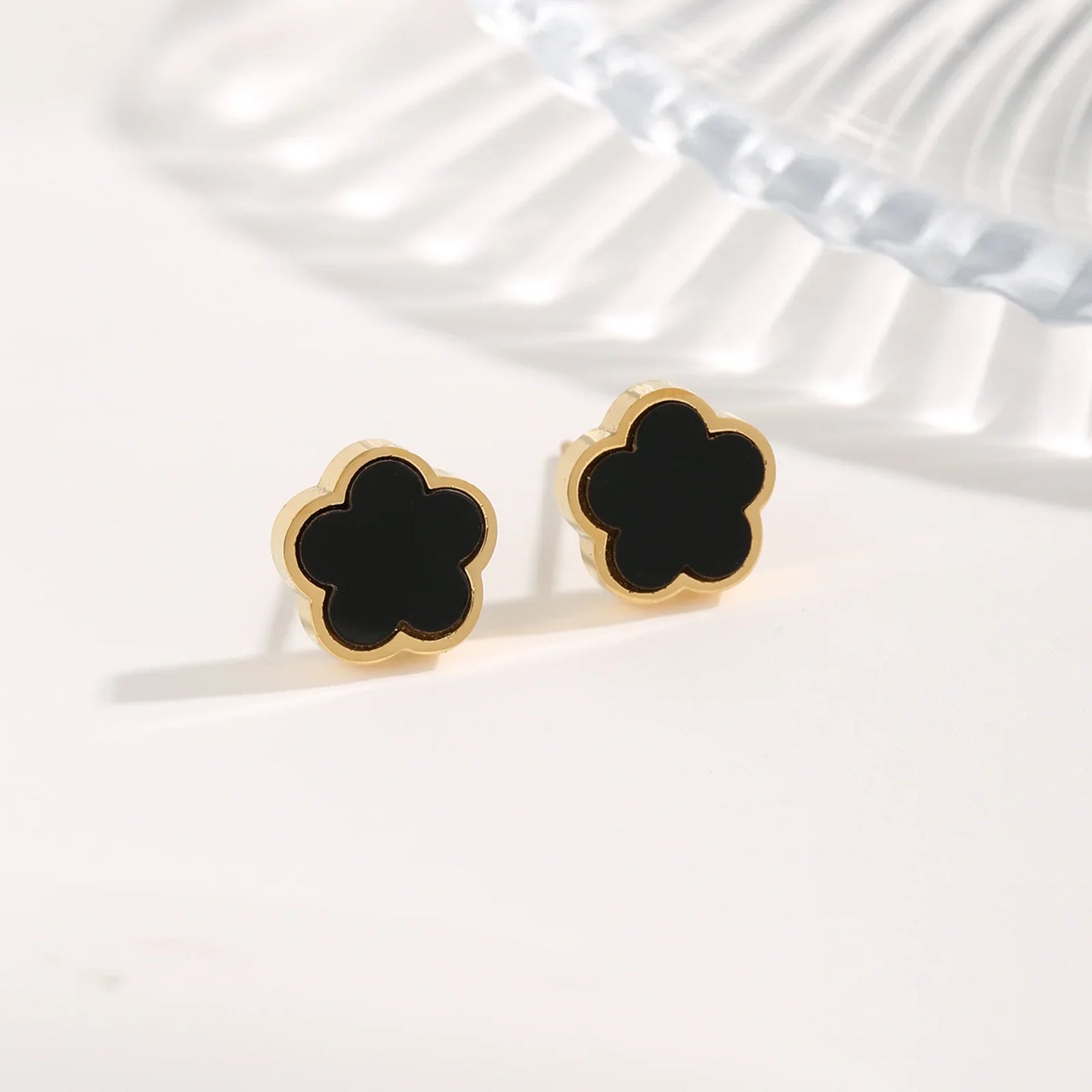 Lucky Clover 18K Gold Plated Clover Necklace Bracelet Earring Set