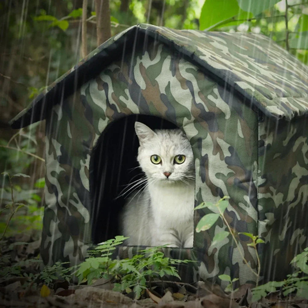 Collapsible Outdoor Pet Shelter that’s Waterproof Cold and Windproof Scratch-Resistant House
