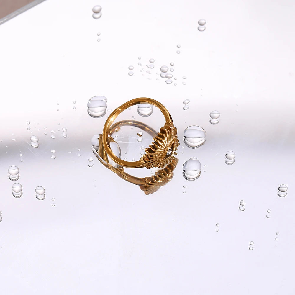 Zircon Evil Eye Ring & Evil Eye Necklace