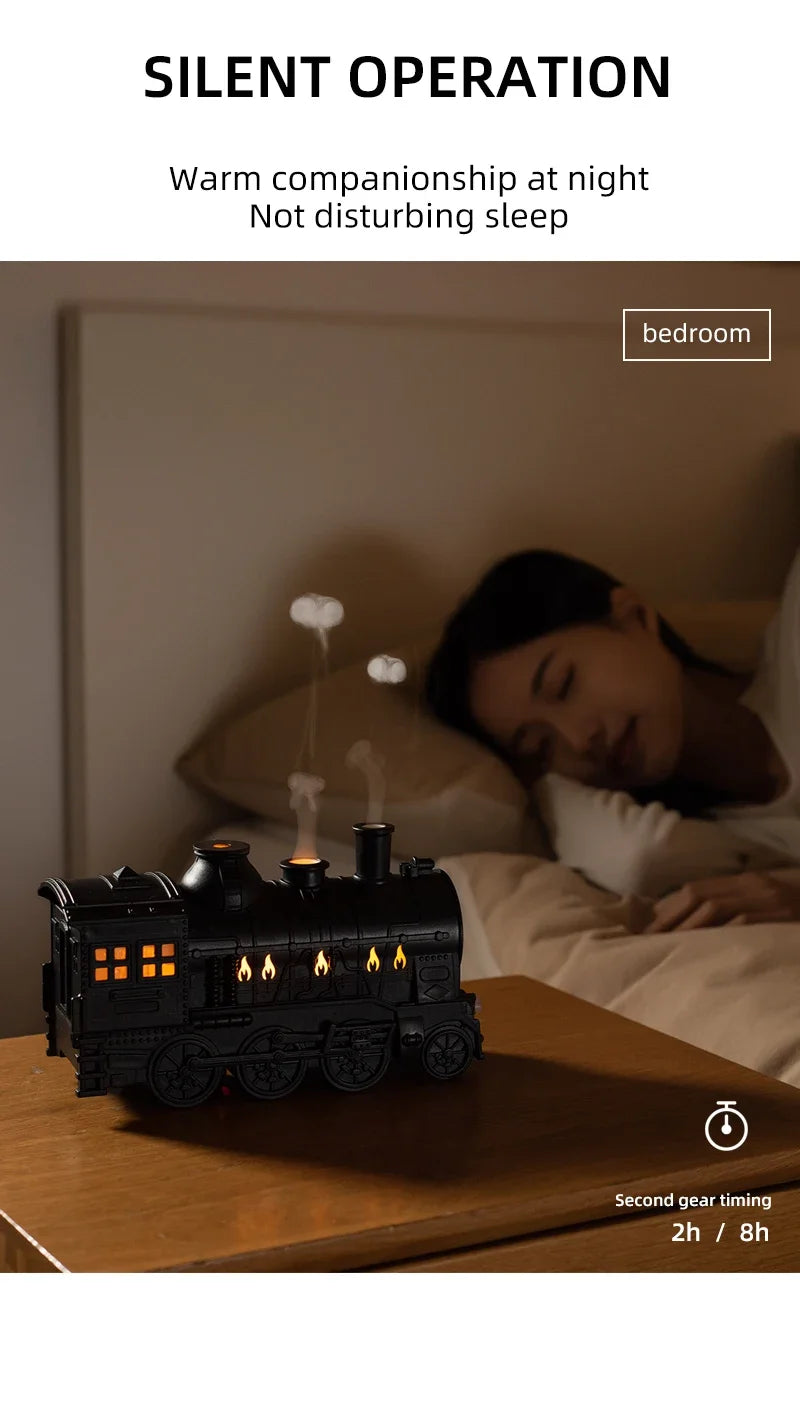 Train Air Humidifier Ultrasonic Aromatherapy Diffuser USB Fragrance Essential Oil