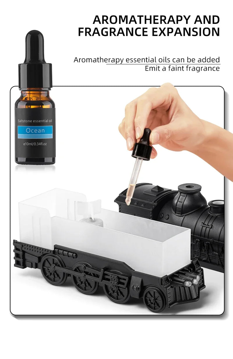 Train Air Humidifier Ultrasonic Aromatherapy Diffuser USB Fragrance Essential Oil