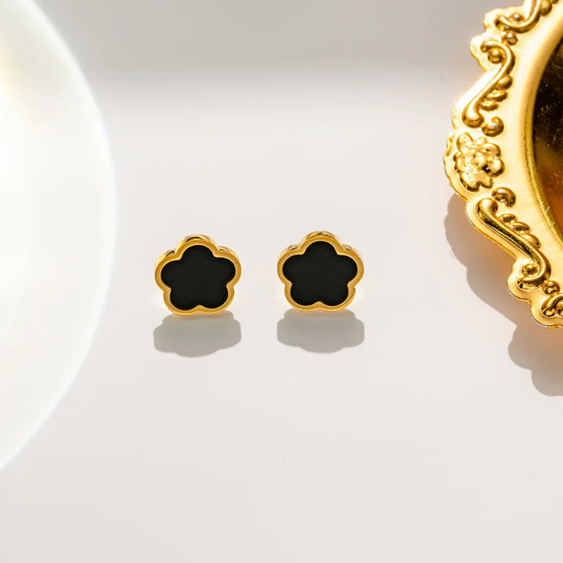 Lucky Clover 18K Gold Plated Clover Necklace Bracelet Earring Set