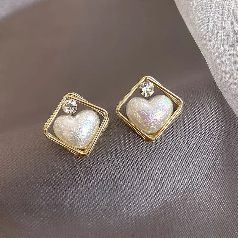 Heart Pearl Fine Earrings