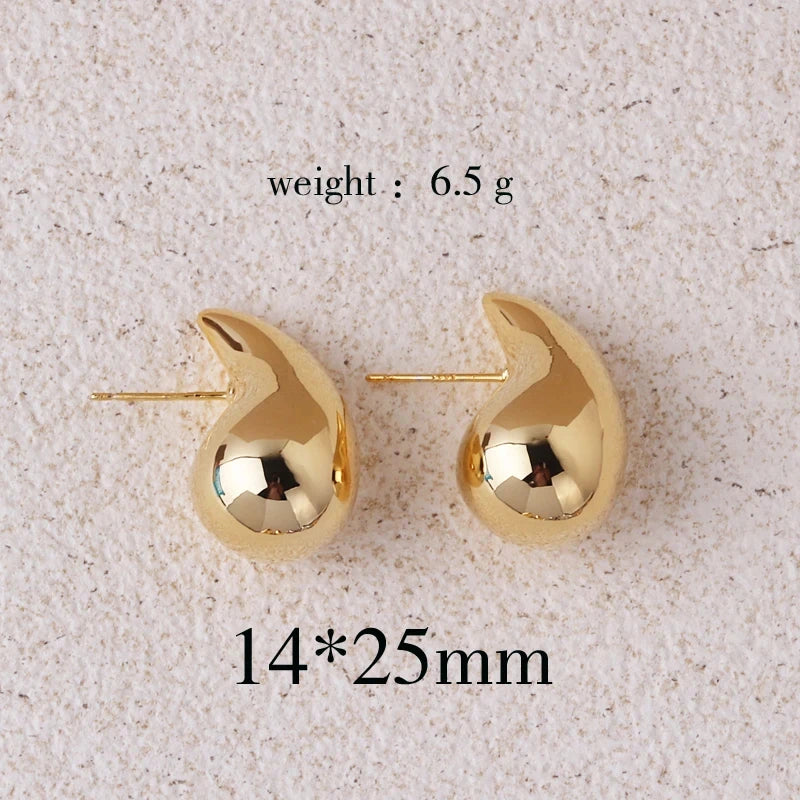 Extra Large Drop Earring Lightweight Hypoallergenic Gold-Plated