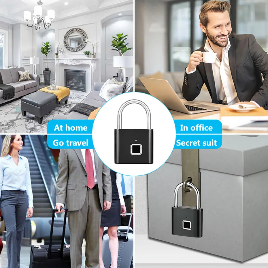 Keyless USB Charging Fingerprint Smart Padlock