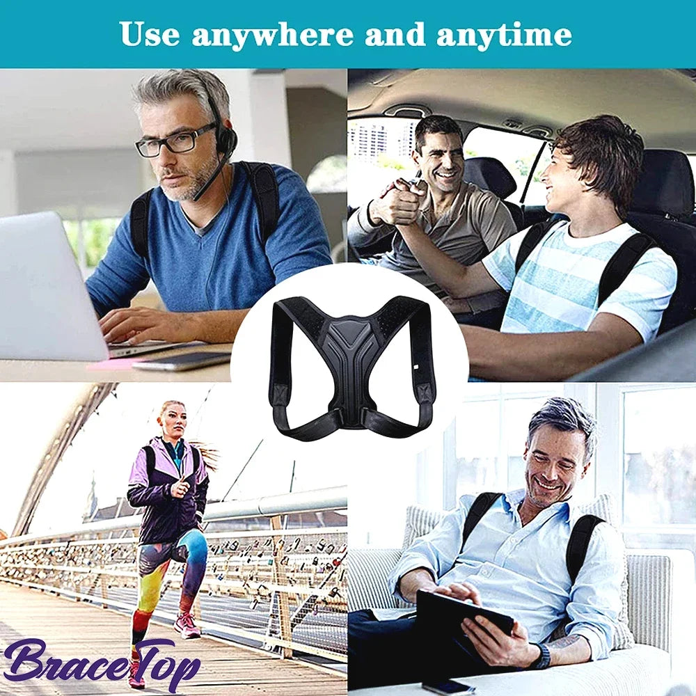 Adjustable Back Shoulder Posture Corrector Belt, Spine Support