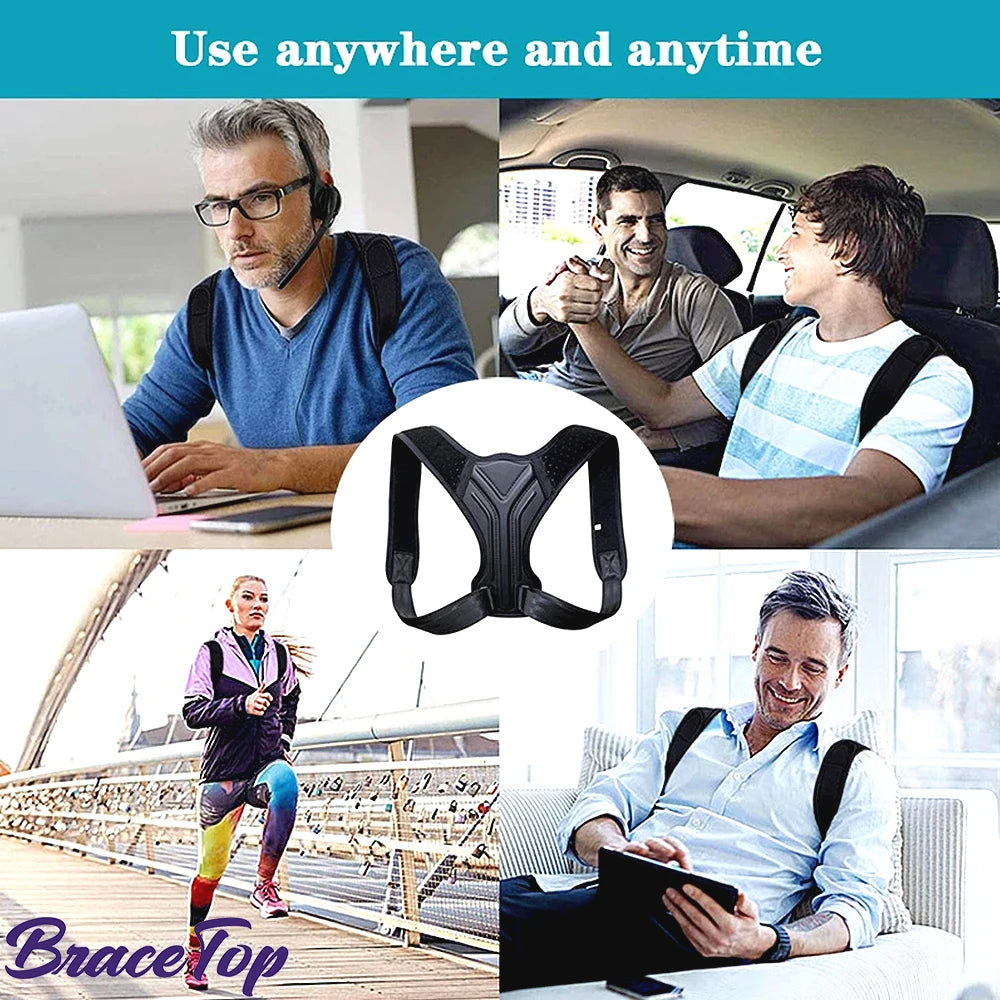 Adjustable Back Shoulder Posture Corrector Belt, Spine Support