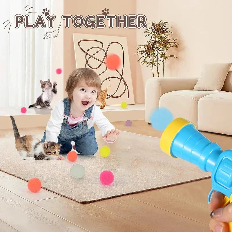 Creative Mini Shooting Gun Games Stretch Plush Ball for pets