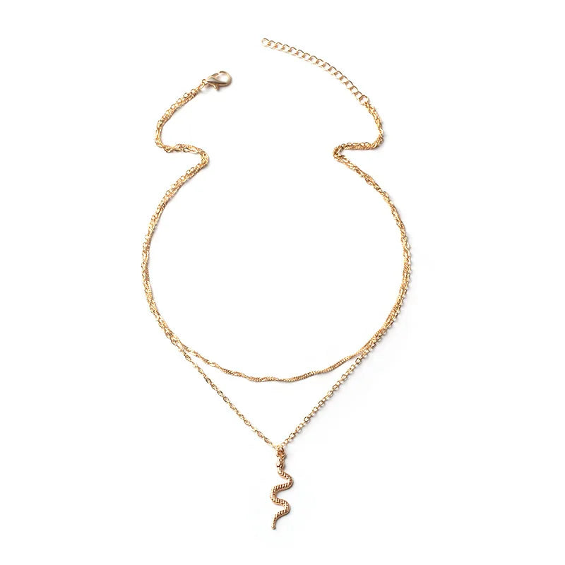 Retro Snake Pendant Necklace Chain for Women