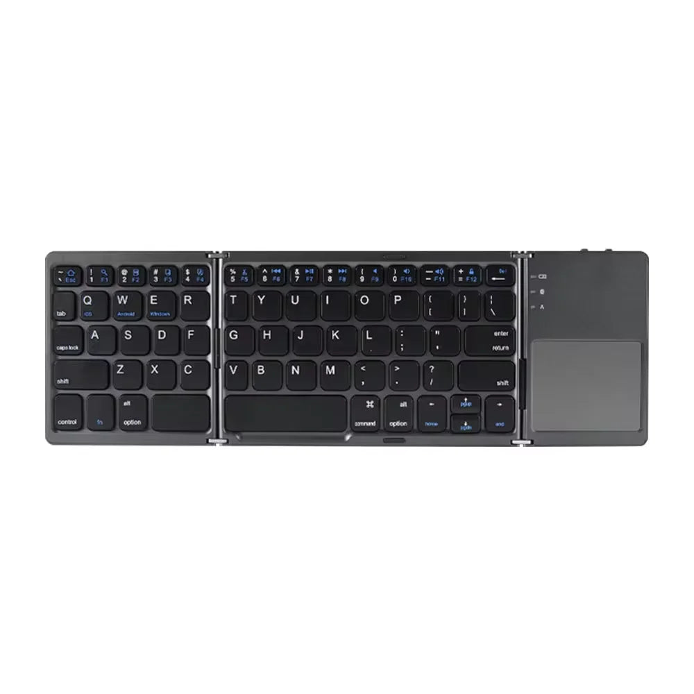 Folding Bluetooth Keyboard with Touchpad for IOS, Android, Windows Office