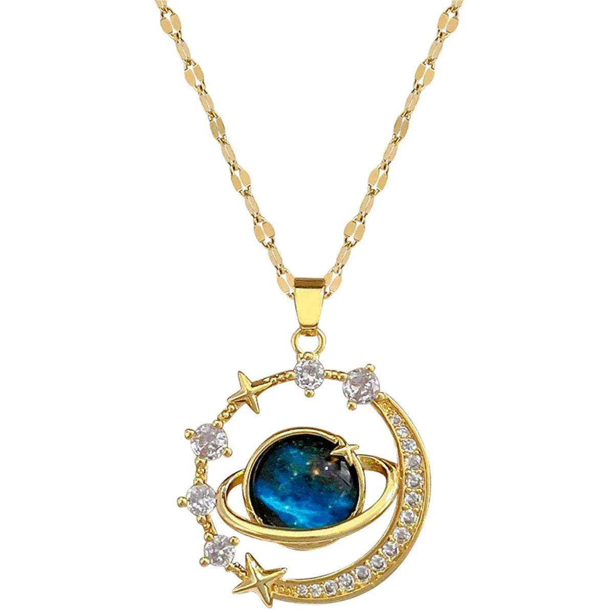 Exquisite Starry Sky Planet Light Luxurious Necklace