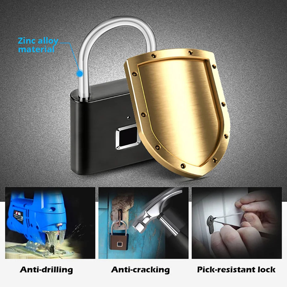 Keyless USB Charging Fingerprint Smart Padlock