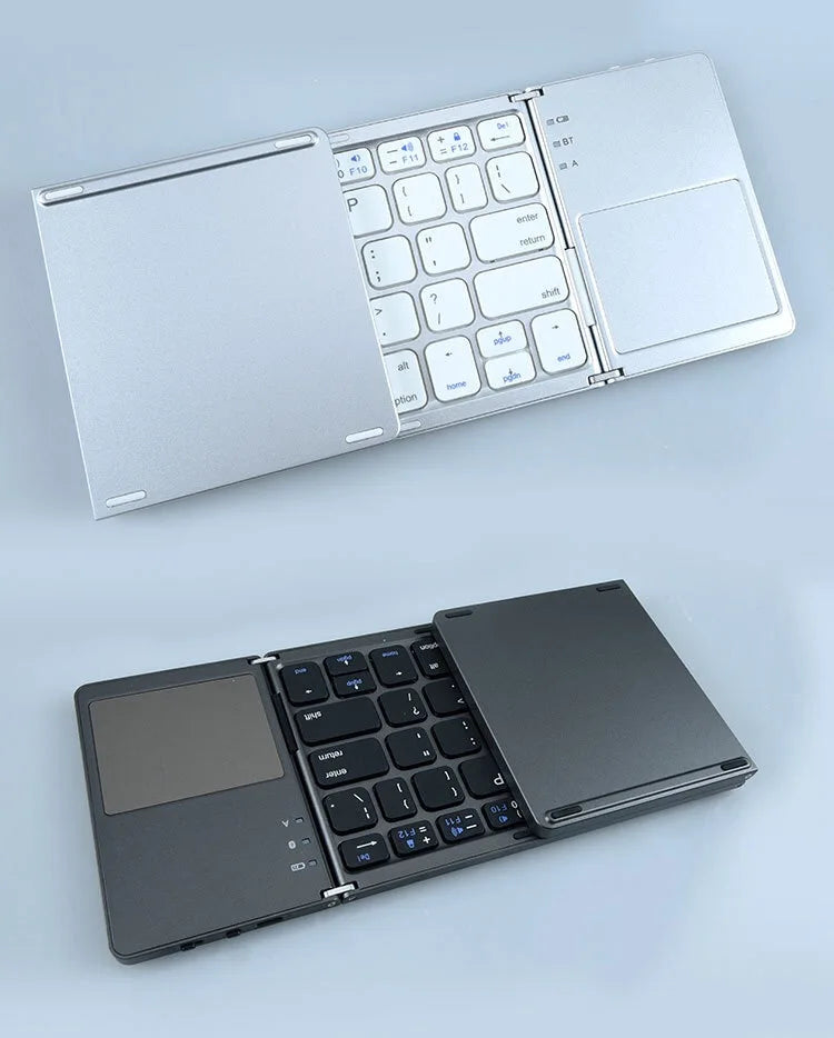 Folding Bluetooth Keyboard with Touchpad for IOS, Android, Windows Office