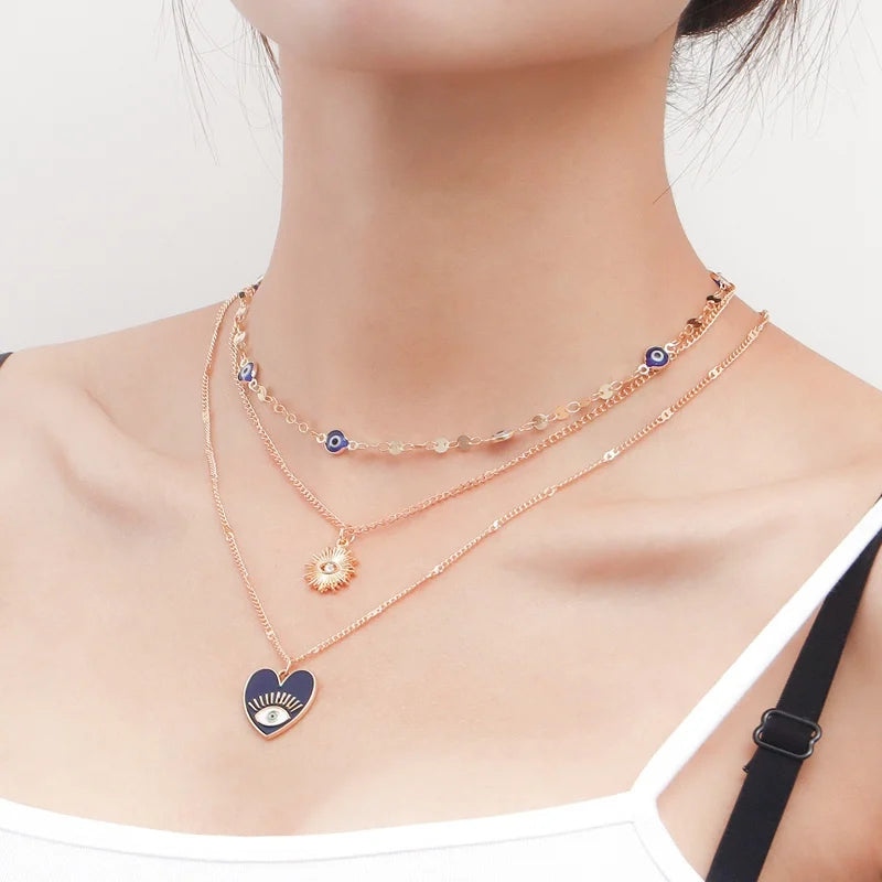 Double Layer Daisy Flower Chain Necklace