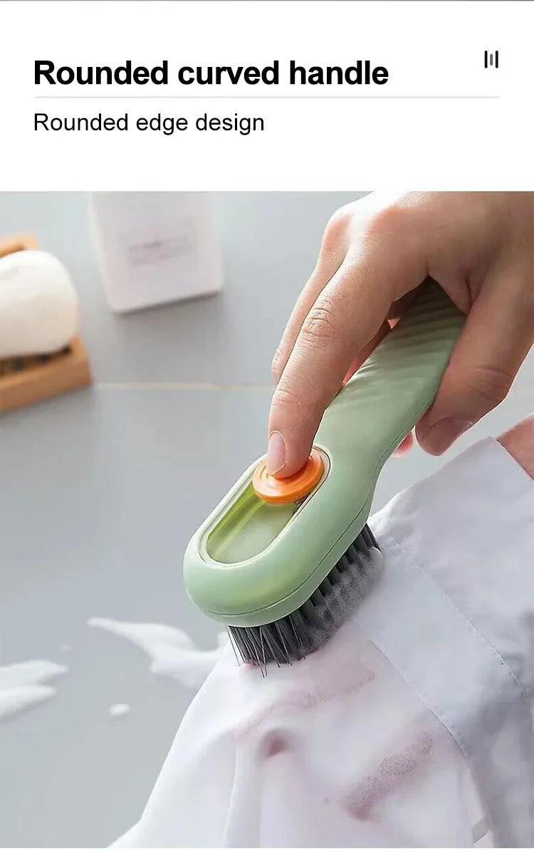 Multifunction Automatic Liquid Shoe Brush with a Long Handle