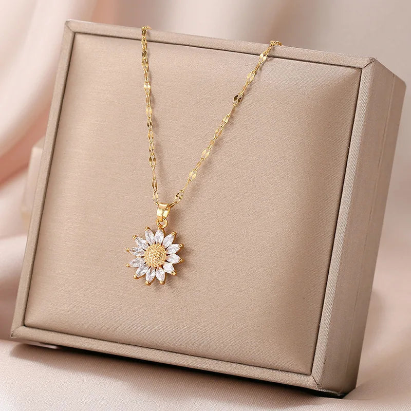 Creative Cute Cartoon Cat Stainless Steel Chain necklace