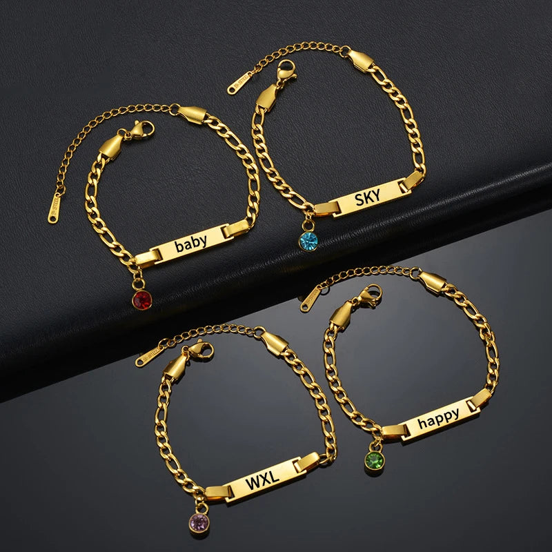 Personalized Birthstone Charm Bracelet
