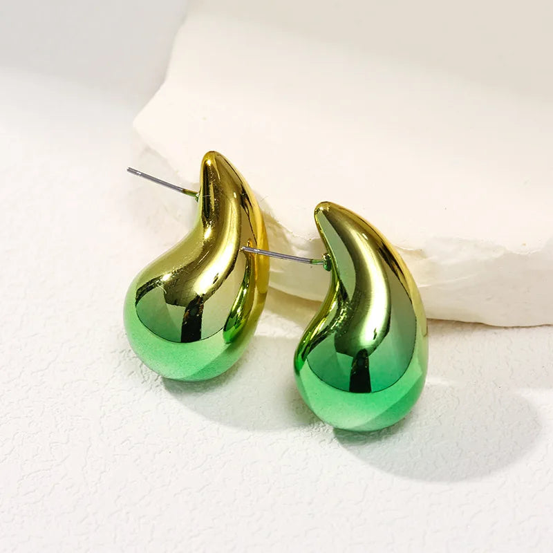 Thick Colorful Teardrop Earrings