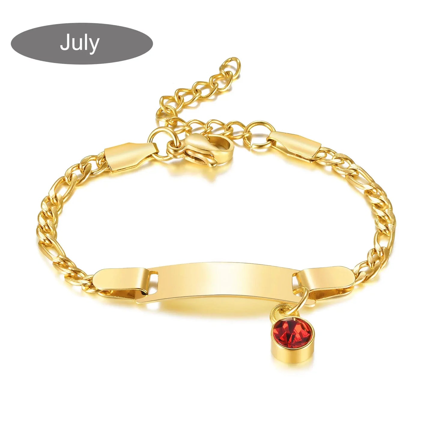 Personalized Birthstone Charm Bracelet