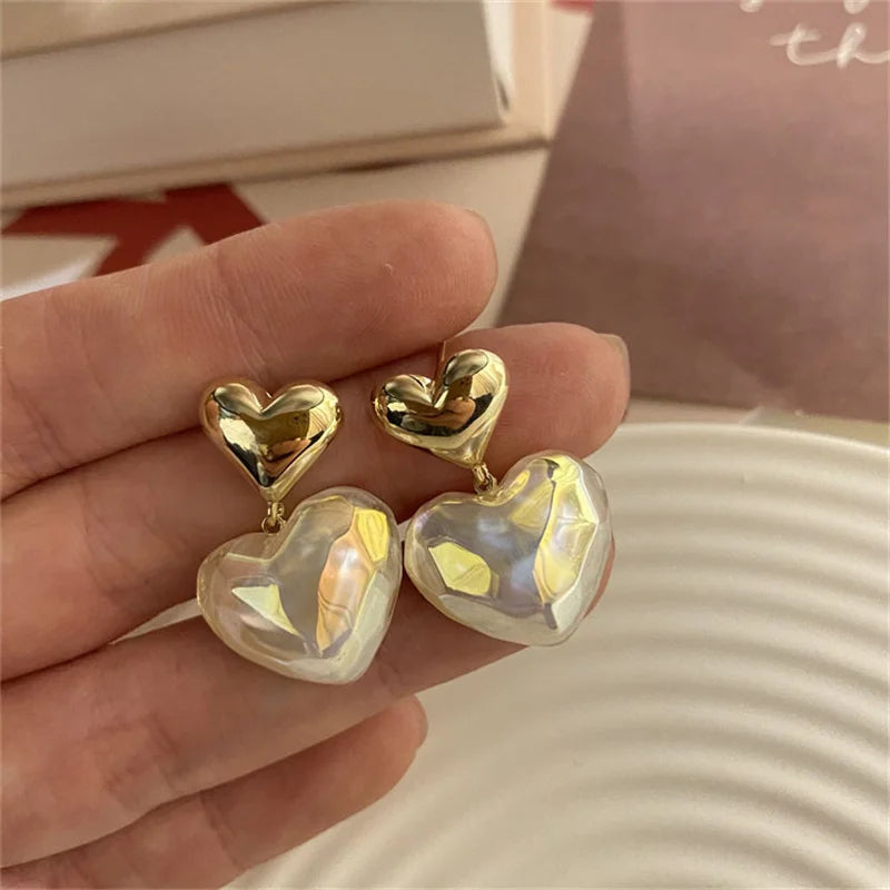 Heart Pearl Fine Earrings
