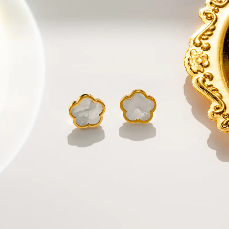 Lucky Clover 18K Gold Plated Clover Necklace Bracelet Earring Set