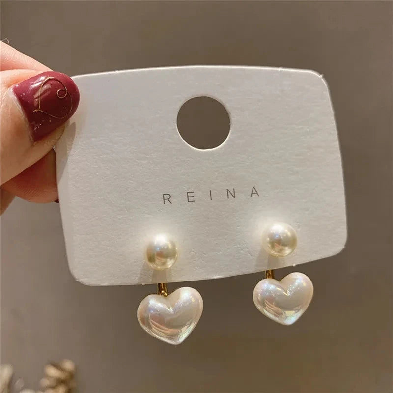 Heart Pearl Fine Earrings