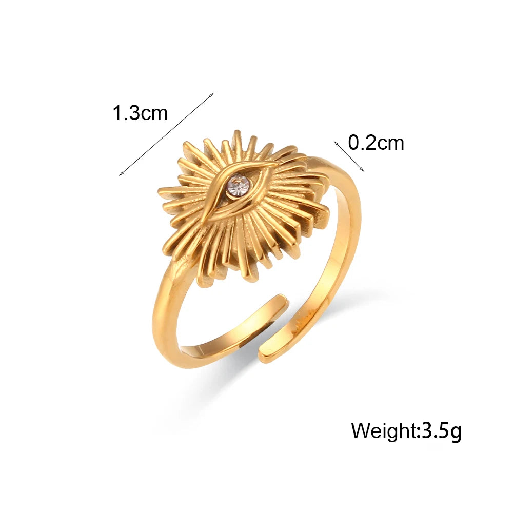 Zircon Evil Eye Ring & Evil Eye Necklace