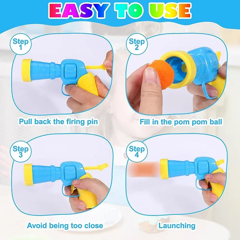 Creative Mini Shooting Gun Games Stretch Plush Ball for pets