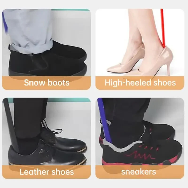 1pc Extra long flexible plastic shoe horns do not require bending durable shoe assistant