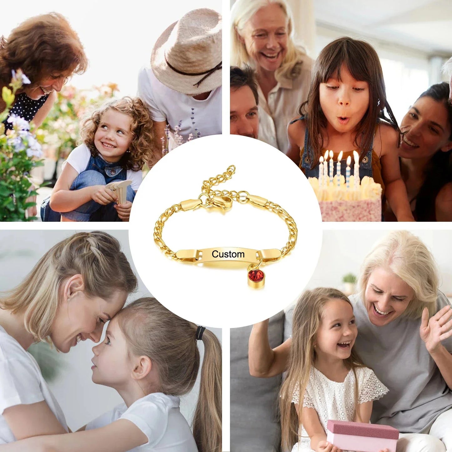 Personalized Birthstone Charm Bracelet