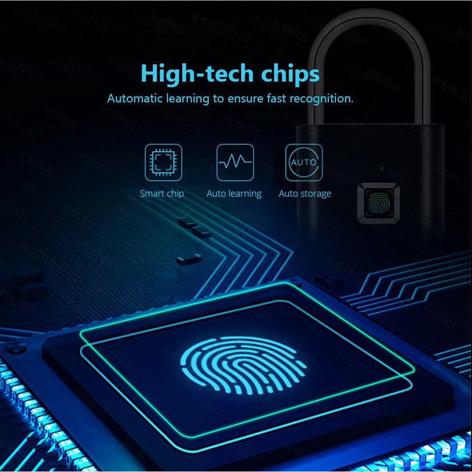 Keyless USB Charging Fingerprint Smart Padlock