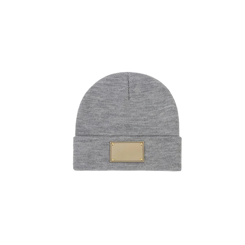 Customized Name Baby Beanie Hat Personalized Leather Beanie