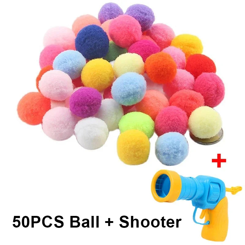 Creative Mini Shooting Gun Games Stretch Plush Ball for pets