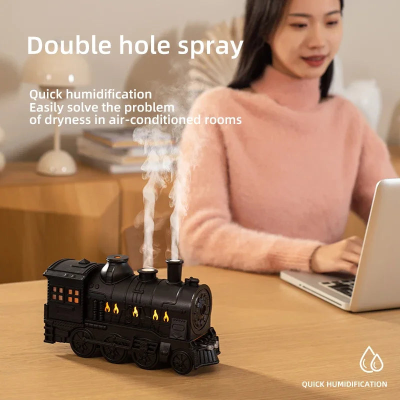 Train Air Humidifier Ultrasonic Aromatherapy Diffuser USB Fragrance Essential Oil